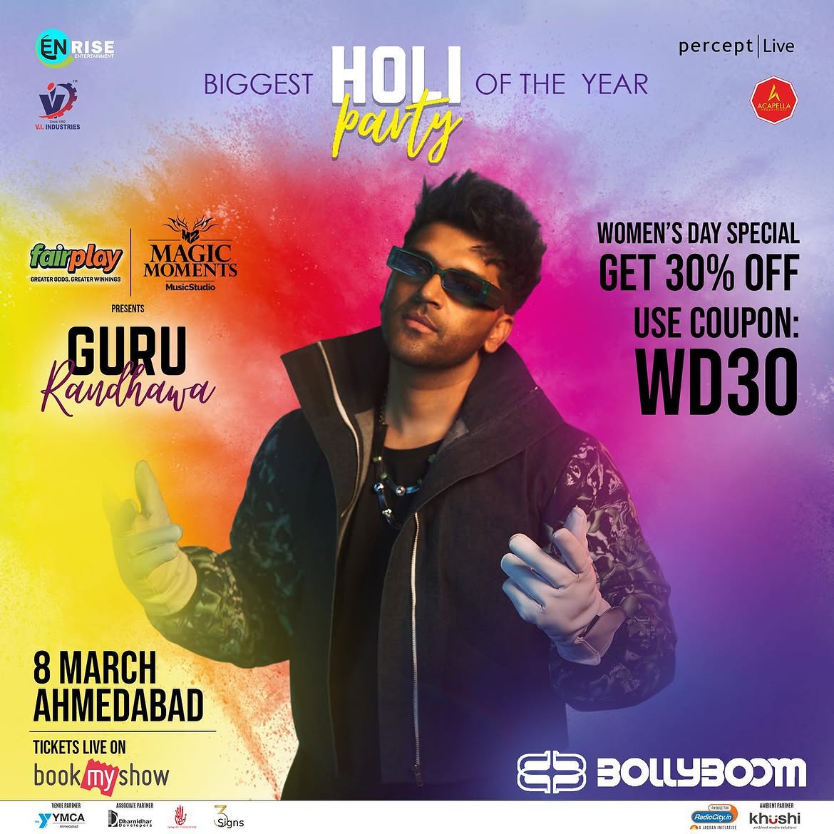 Get ready to celebrate Holi with @GuruRandhawa at YMCA, Ahmedabad and enjoy a special Womens Da.jpg